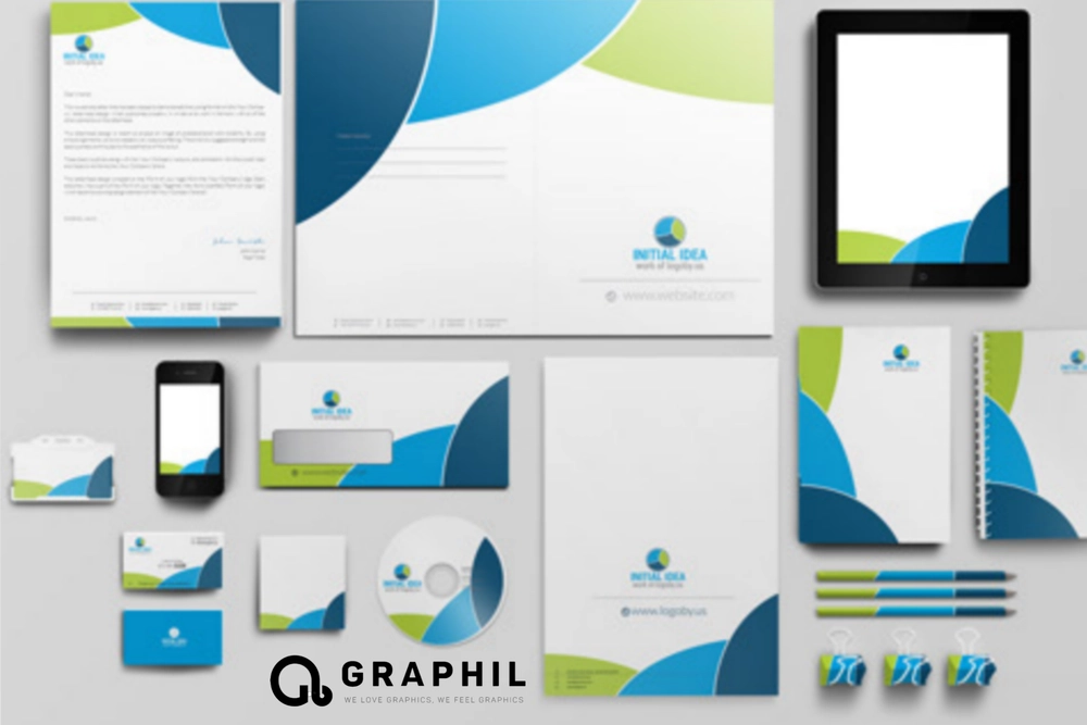 خدمات ست اداری در قزوین با گرافیل | طراحی ست تبلیغاتی و اداری حرفه‌ای